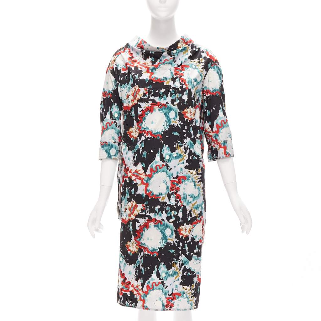 Marni Splash Print Dress MultiColor Cotton Never worn - Front View