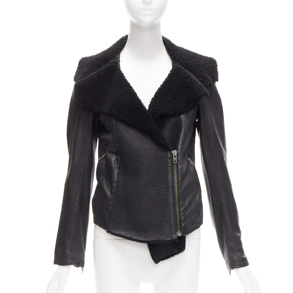 All Saints Nene Black Leather Very good - Front View