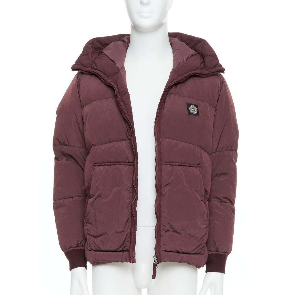 Stone Island Purple Down Puffer Jacket Purple Never worn - Front View