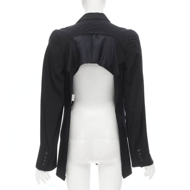 Junya Watanabe Shoulder Cut Blazer Navy Wool Very good - Front View