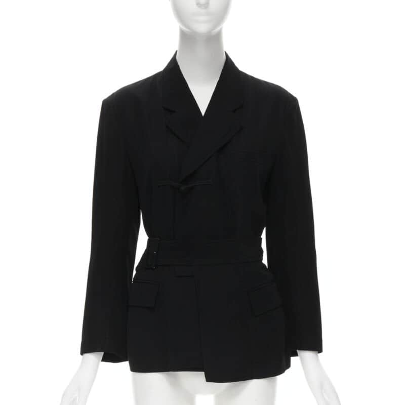 Comme Des Garcons Knot Hem Blazer Black Very good - Front View