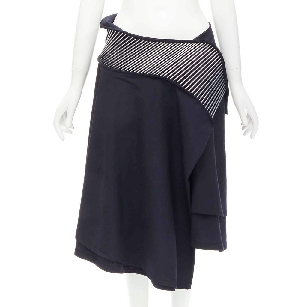 Junya Watanabe Metal Midi Skirt Black Wool Very good - Front View