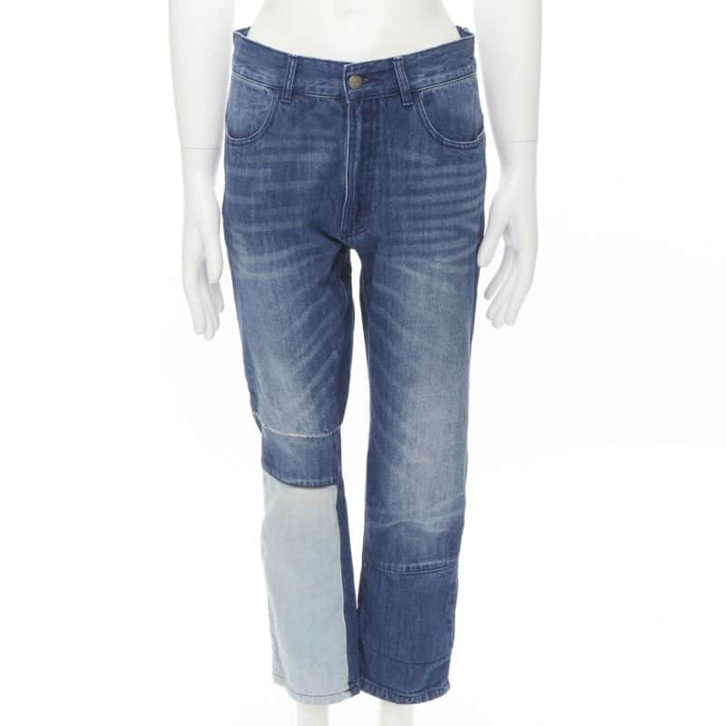 Maison Martin Margiela Deconstructed Patch Jeans Blue Cotton Never worn - Front View
