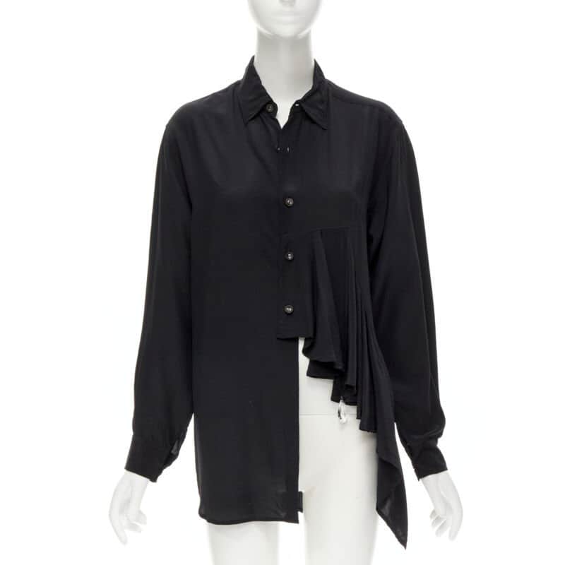 Comme Des Garcons Draped Jewel Shirt Black Polyester Never worn - Front View