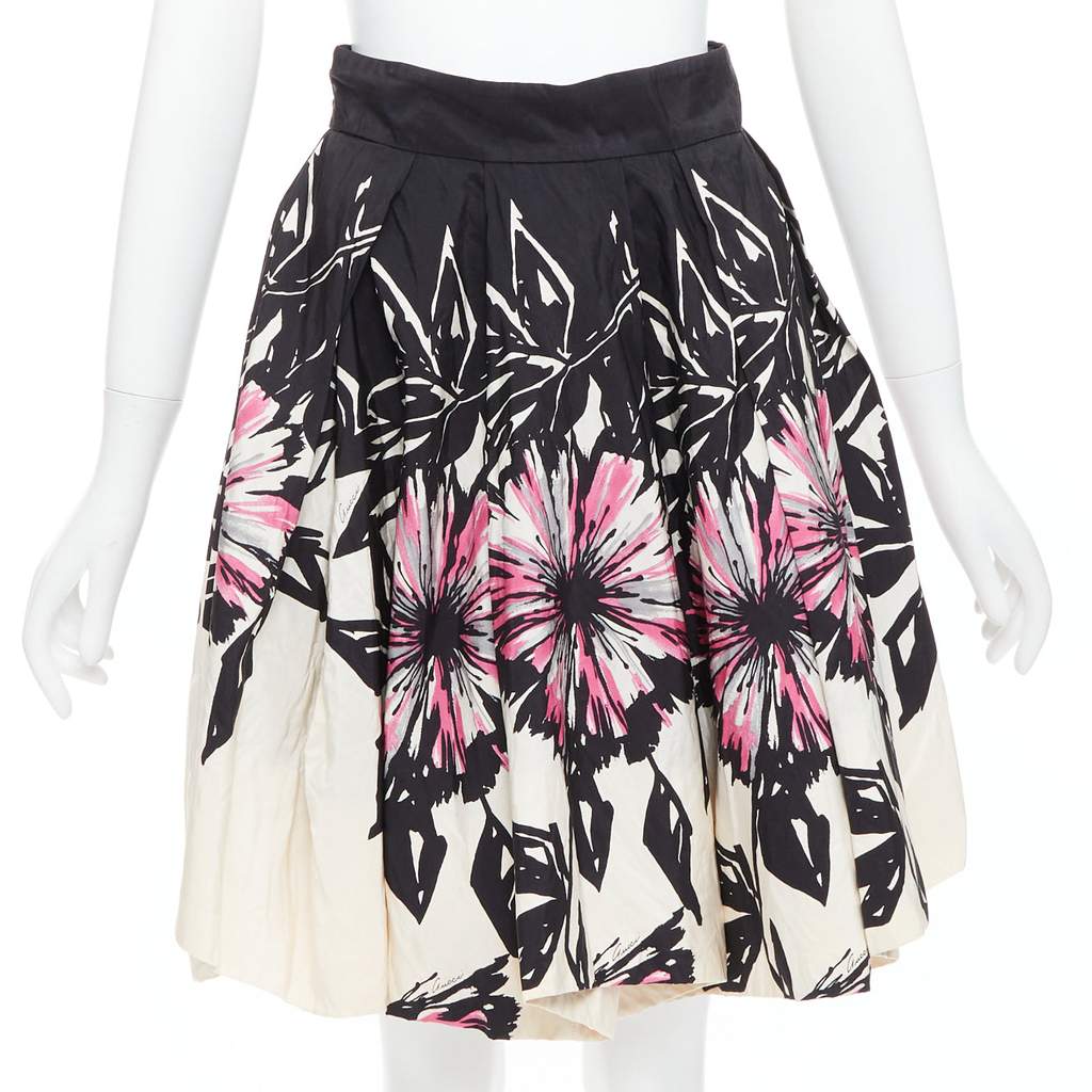 Gucci Abstract Bubble Skirt Beige Silk Good - Front View