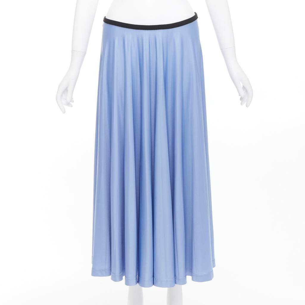 Celine Pleated Blue Skirt Blue Fair - Front View