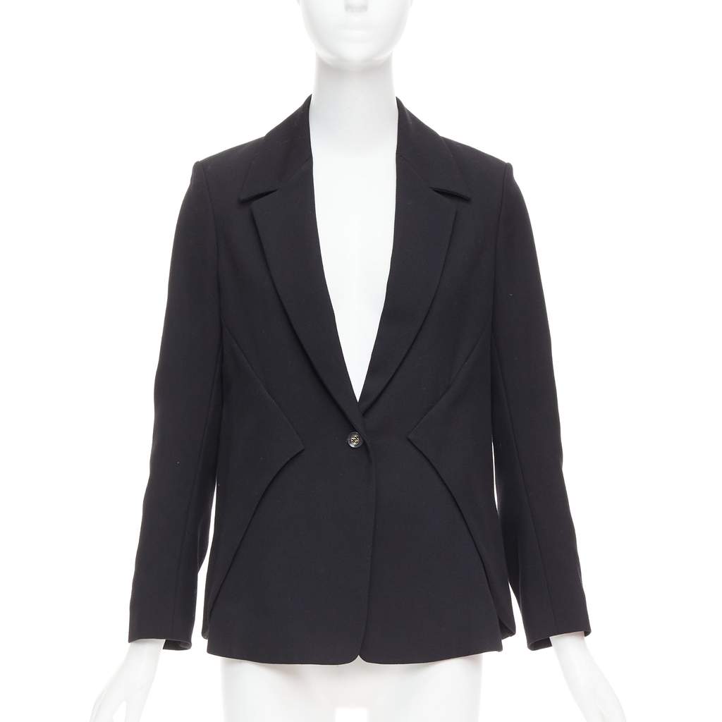 Yves Saint Laurent Deconstructed Blazer Black Wool Very good - Front View