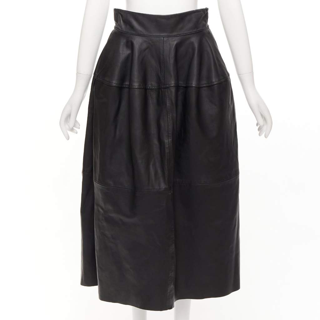 Maticevski Tavolara Black Leather Fair - Front View