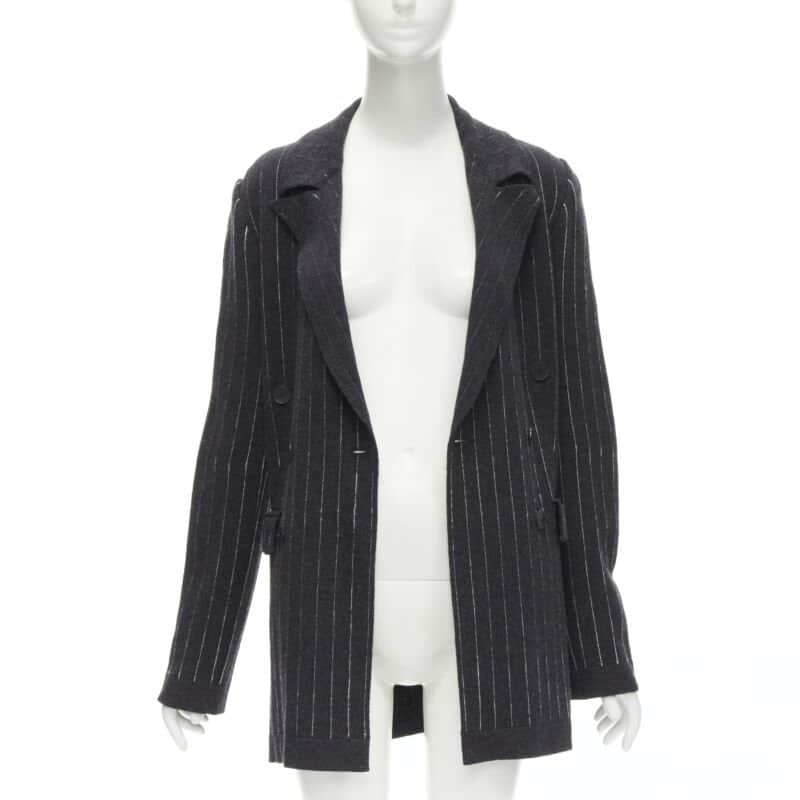 Barrie Grey Cashmere Blazer Cardigan Grey Cashmere Never worn - Front View