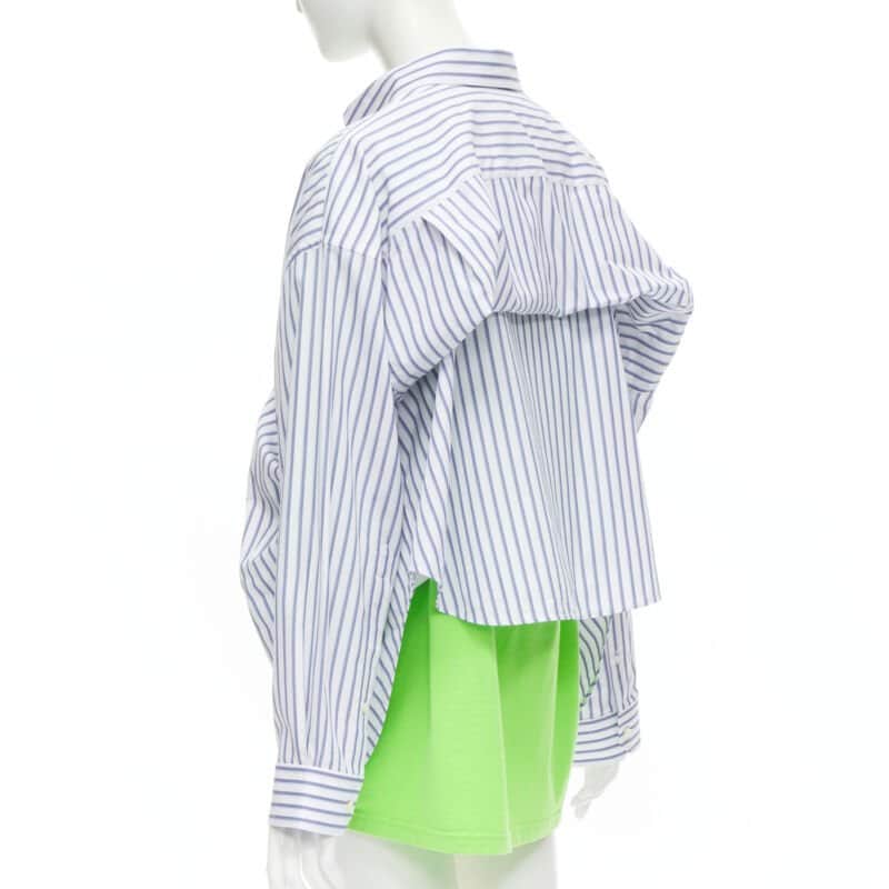 Balenciaga 2 Way Draped Top Green Cotton Very good - Front View