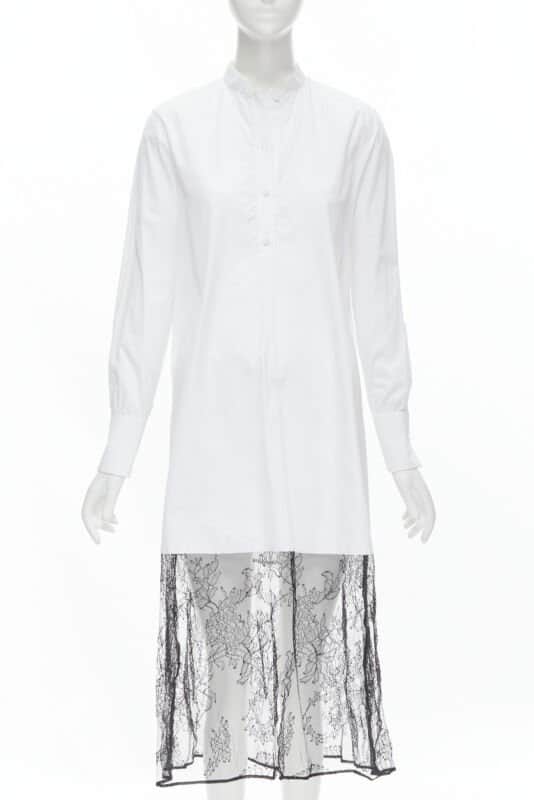 Valentino Garavani Lace Hem Dress White Cotton Never worn, with tag - Front View