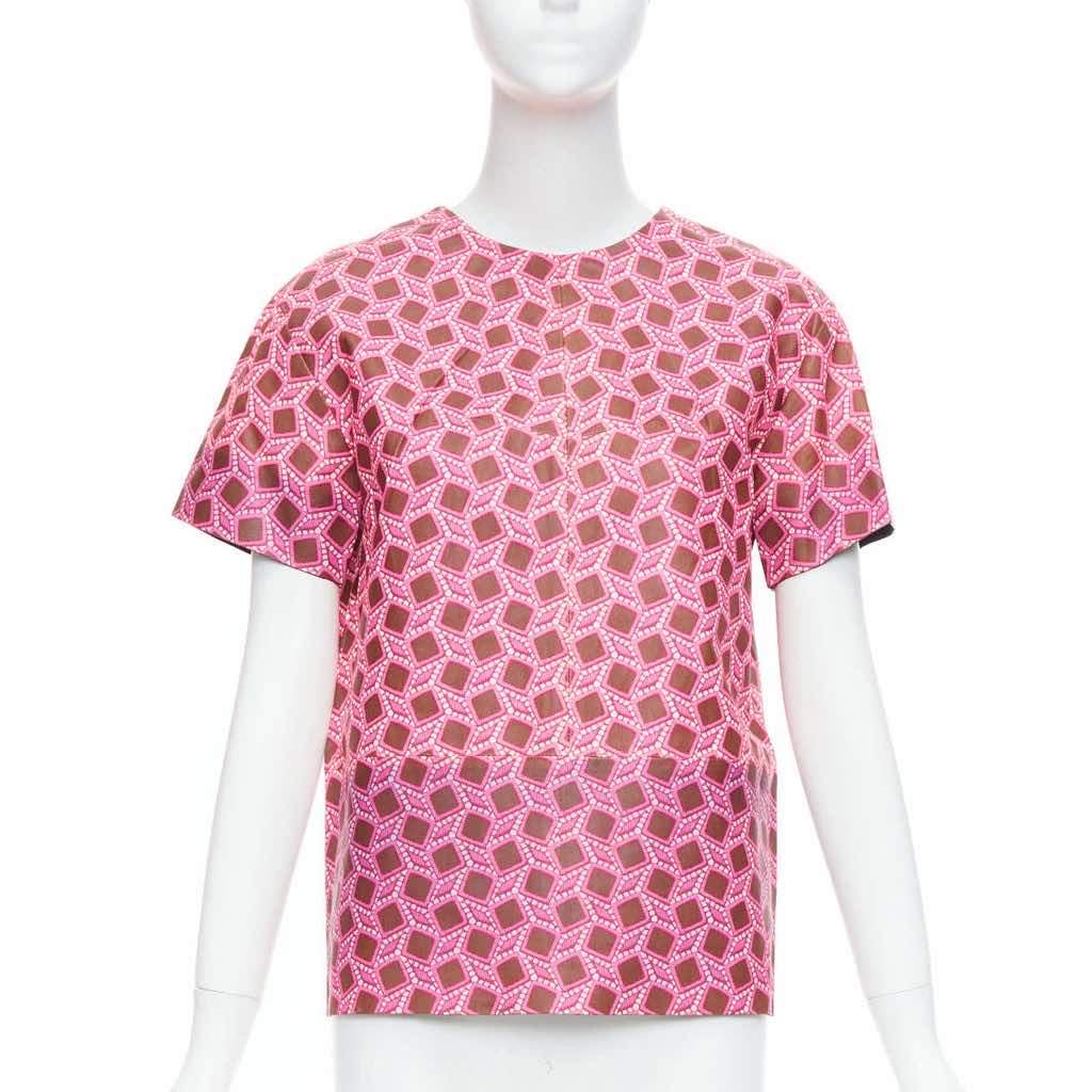 Louis Vuitton Lattice Leather Top Pink Leather Good - Front View