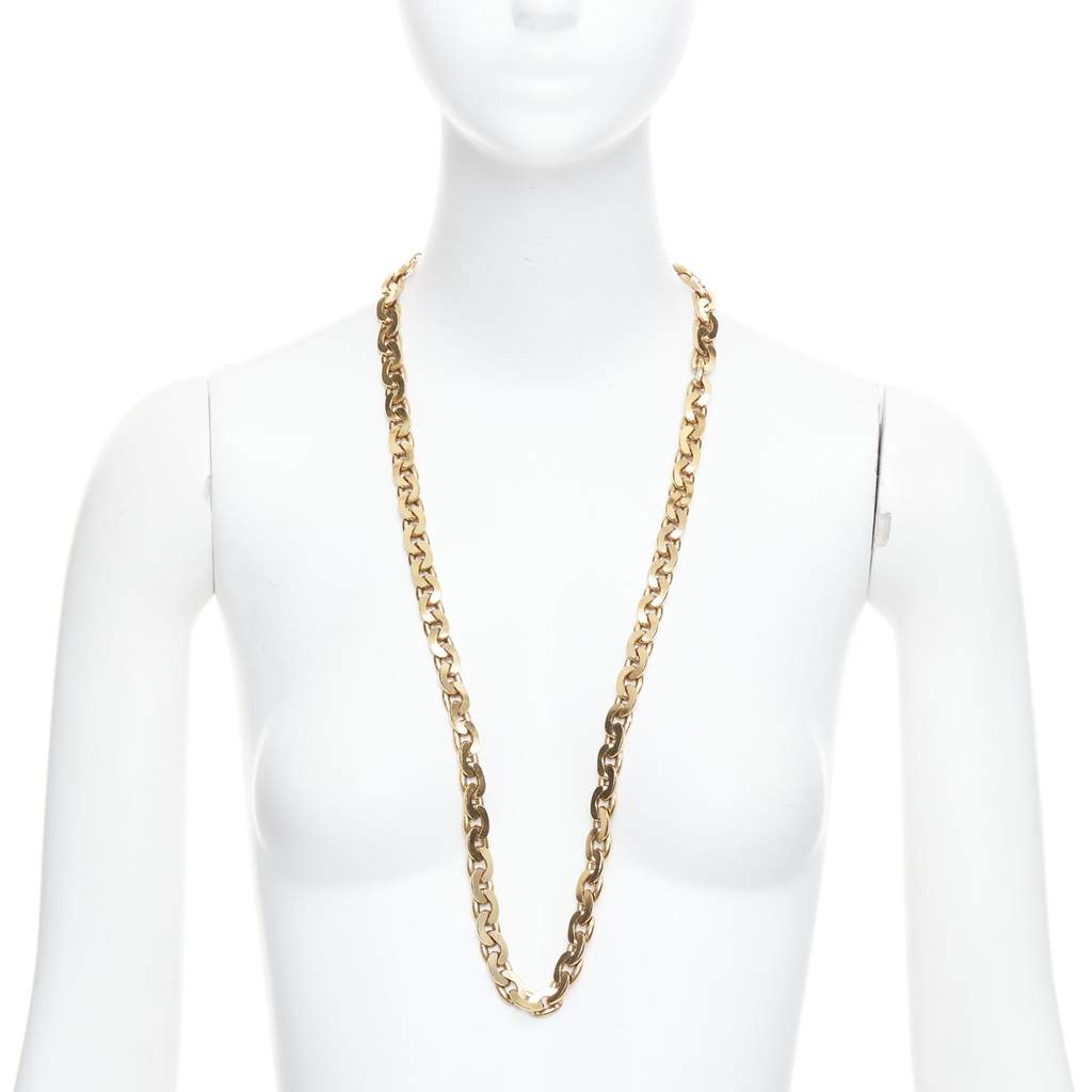 Lanvin Multi Chain Necklace Gold Metal Good condition - Front View