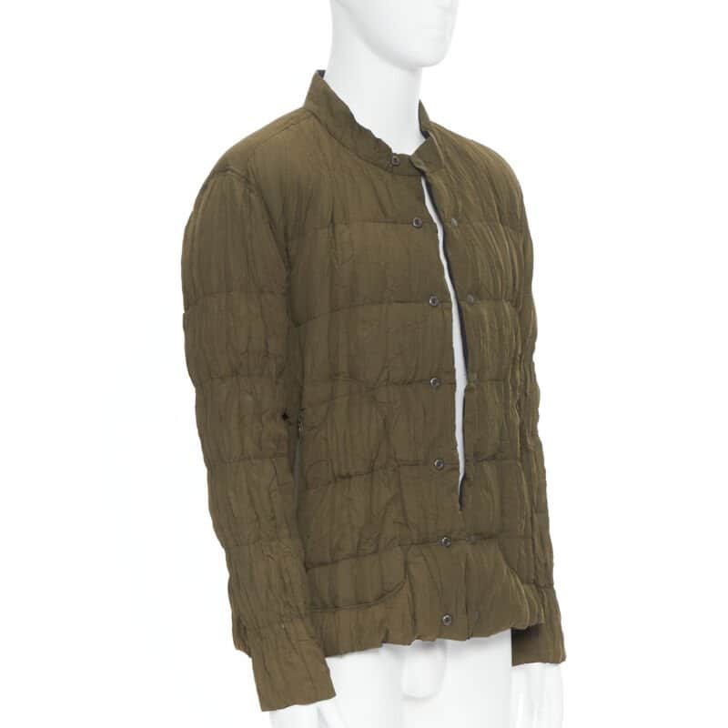 Issey Miyake Green Pleated Jacket Green Polyester Never worn - Front View