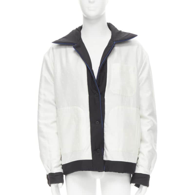 Fendi Black White Jacket Black Polyester Never worn, with tag - Front View