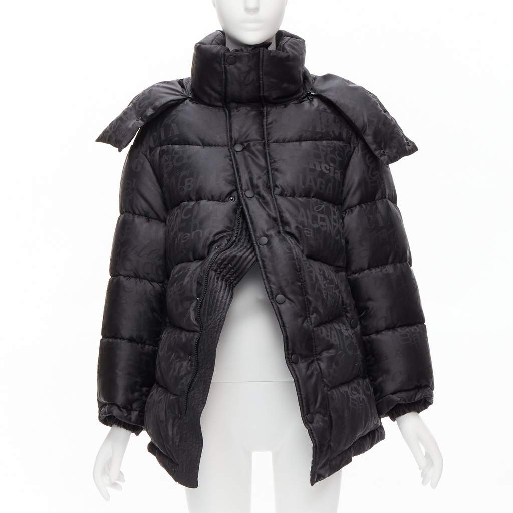 Balenciaga Black Swing Puffer Black Polyester Never worn, with tag - Front View