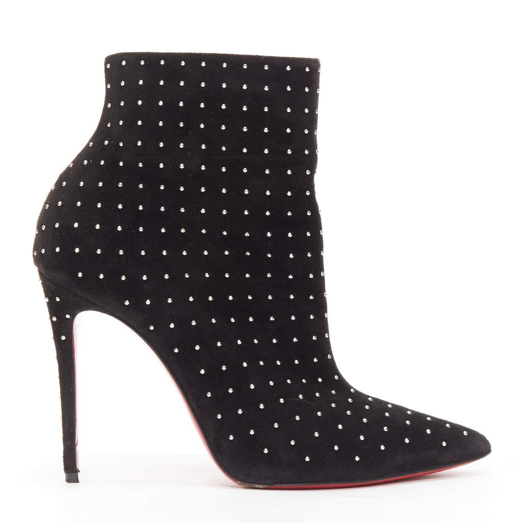 Christian Louboutin So Kate Booty Black Suede Never worn - Front View