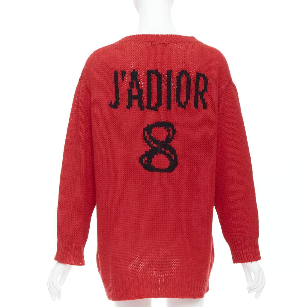 Dior Oversized Sweater Red Cashmere Very good - Front View