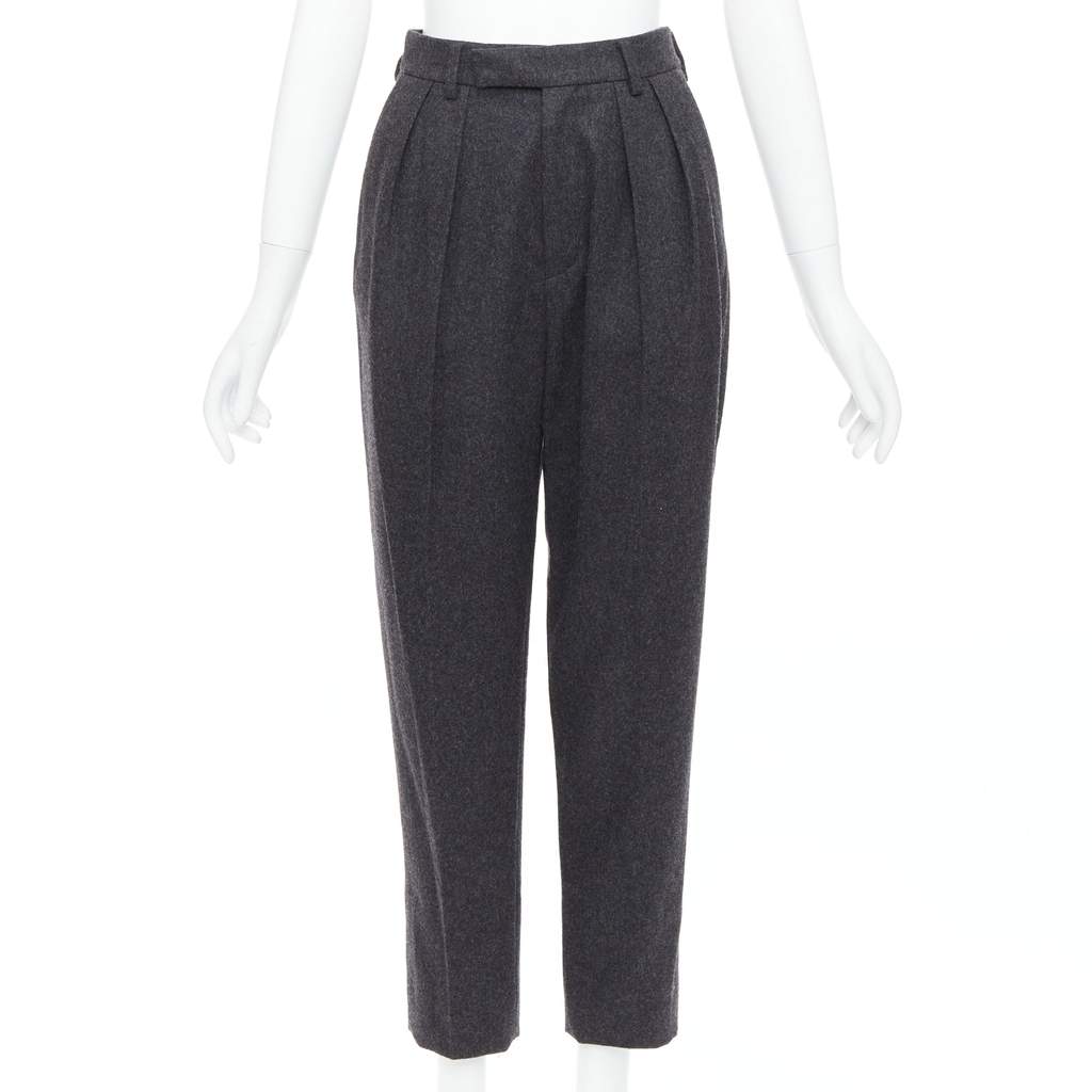 Celine Double Pleat Pants Grey Wool Never worn, with tag - Front View