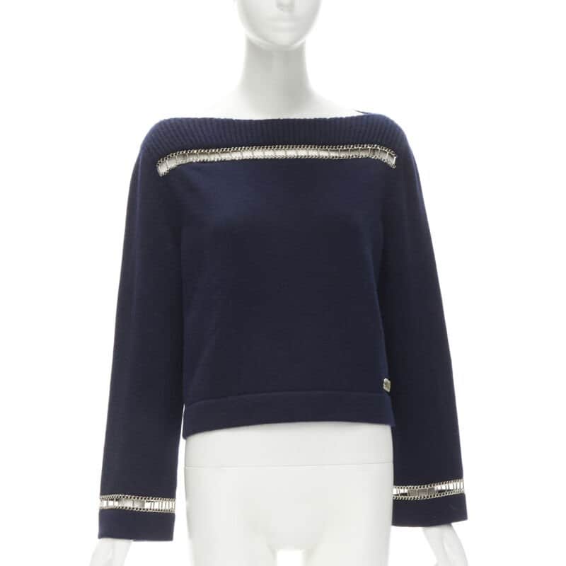Chanel P62947 Navy Cashmere Never worn - Front View