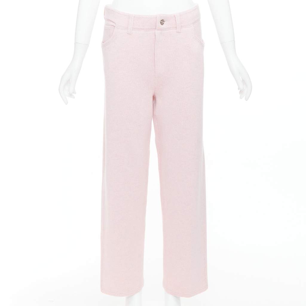 Barrie Pink Knit Pants Pink Cashmere Very good - Front View
