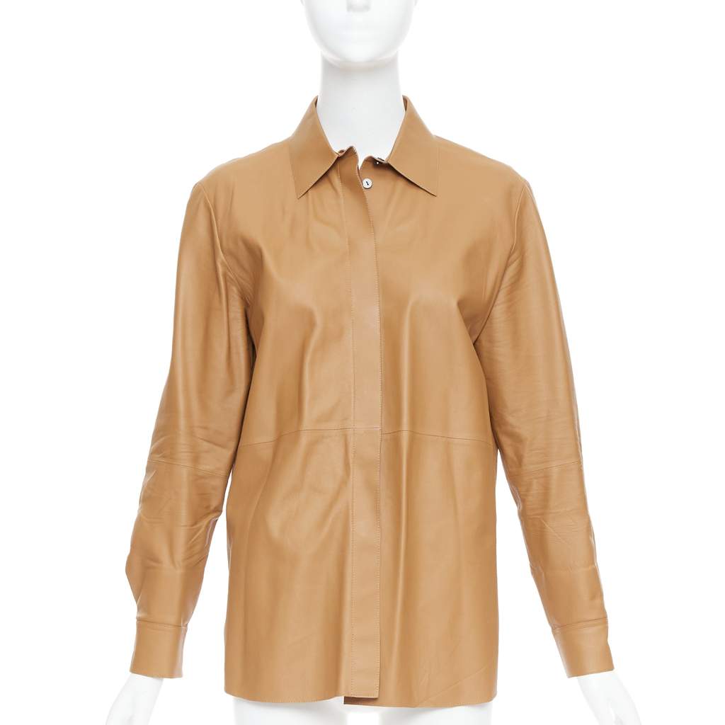 Theory L Nappa Shine Brown Leather Very good - Front View