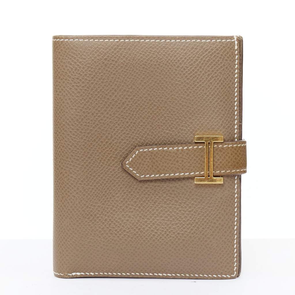 Hermès Bearn Compact Brown Leather Good condition - Front View