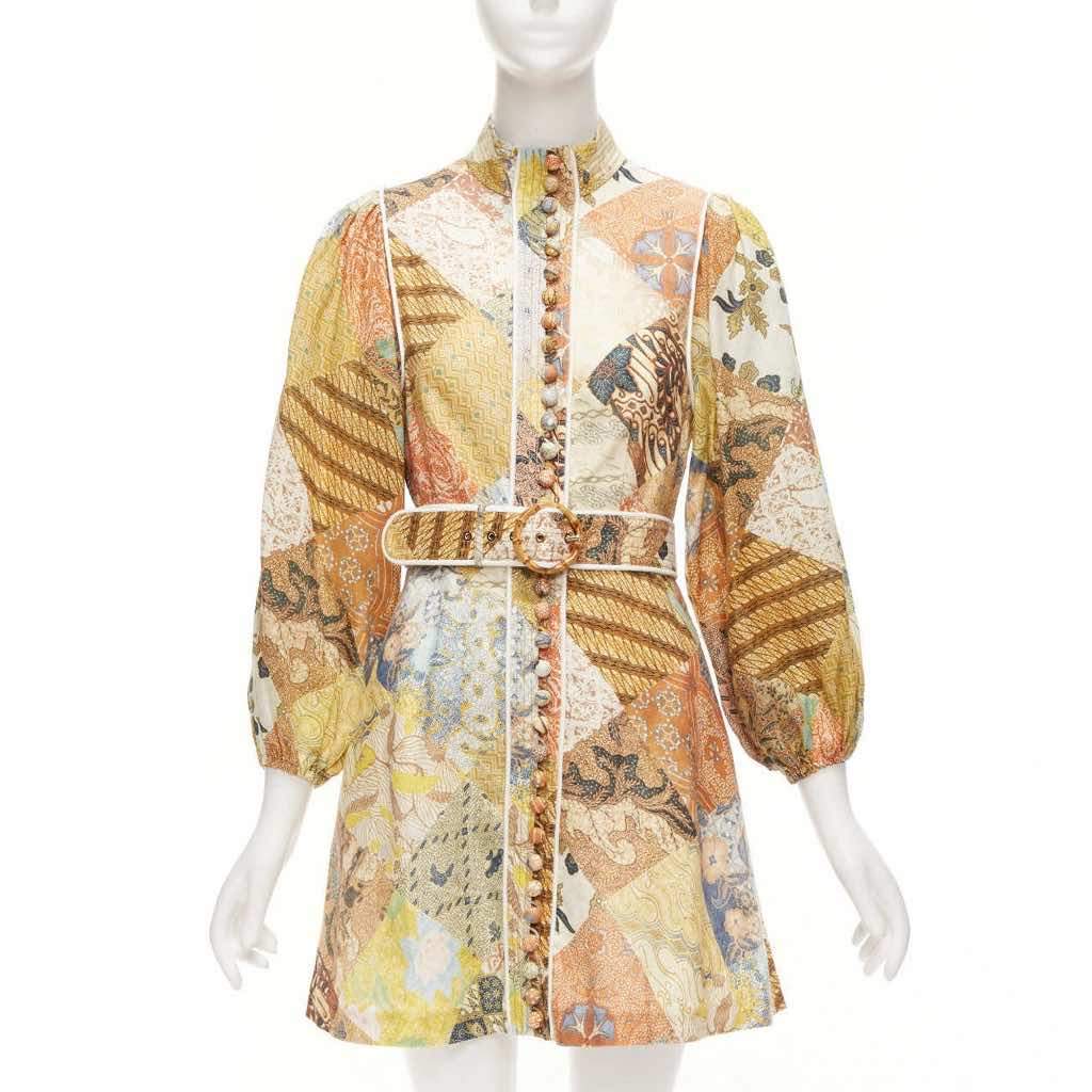 Zimmermann Brightside Brown Linen Never worn - Front View