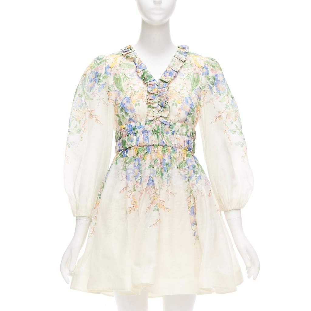 Zimmermann Floral Billow Dress Pink Silk Never worn, with tag - Front View