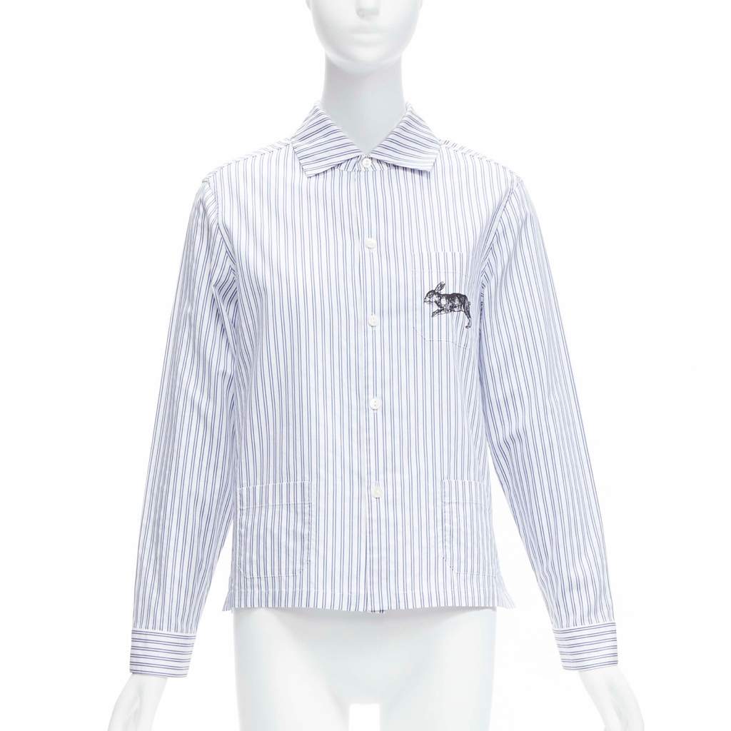 Gucci Rabbit Stripe Shirt White Cotton Never worn - Front View
