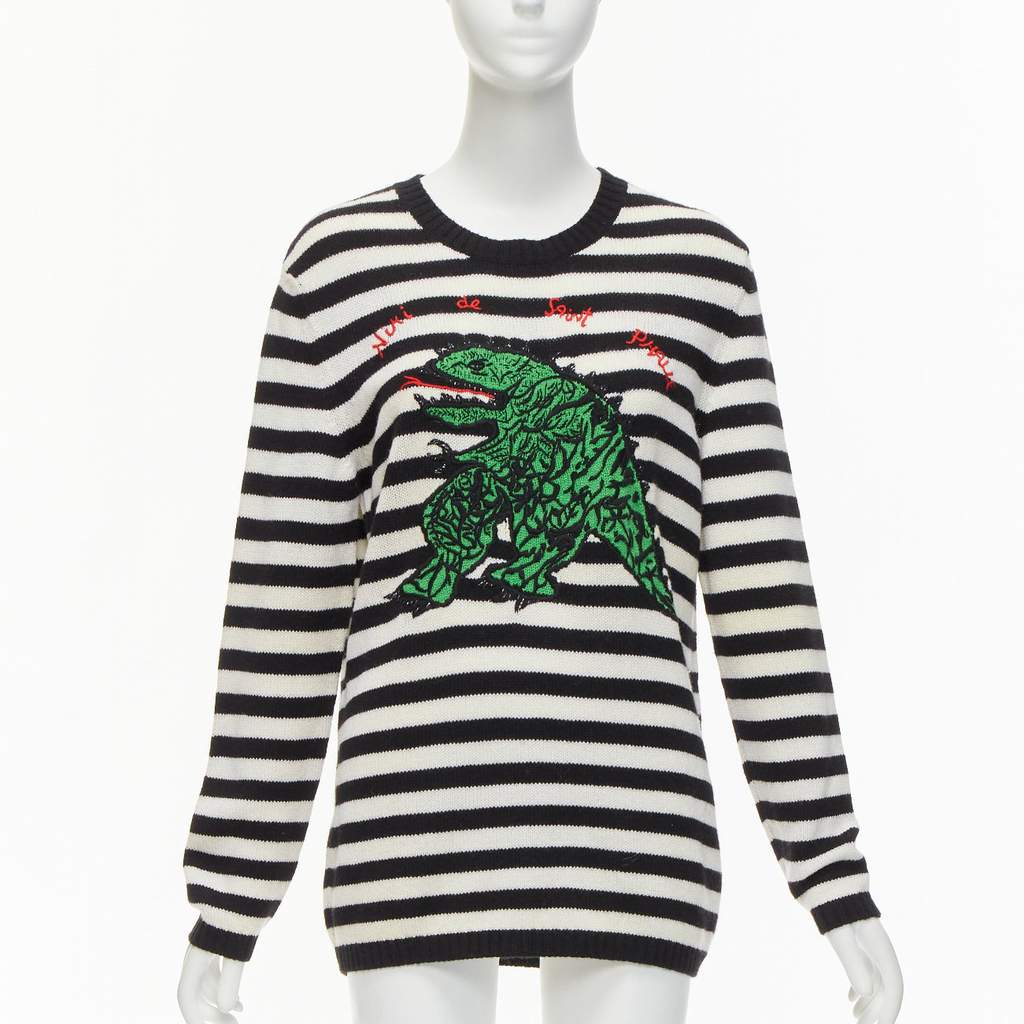 Dior Dinosaur Sweater Black Cashmere Never worn - Front View