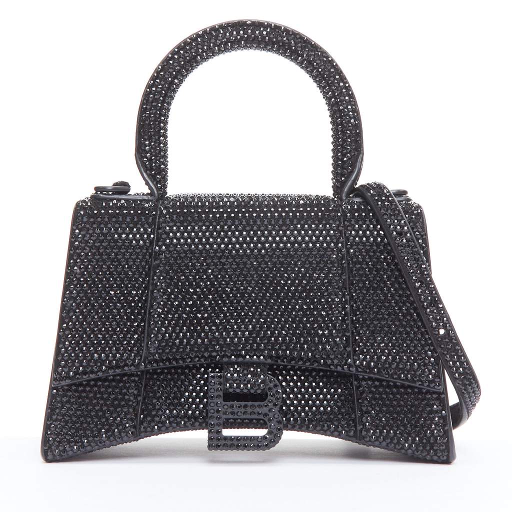 Balenciaga Hourglass XS Black Leather Very good - Front View