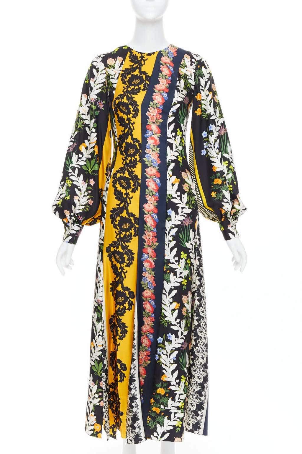Oscar De La Renta Asymmetric Boho Dress MultiColor Silk Very good - Front View