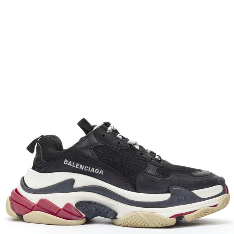 Balenciaga Triple Sole Sneakers Black Polyester Good condition - Front View