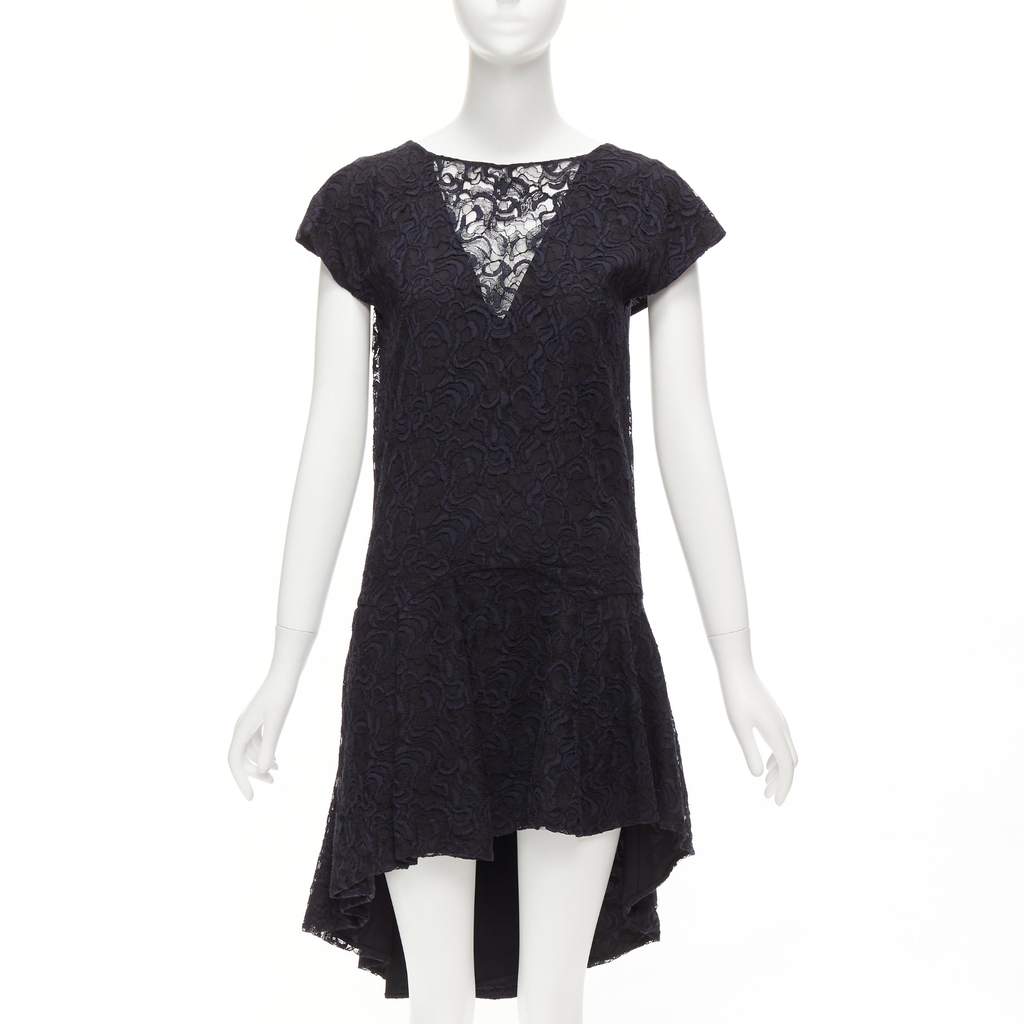 Dior Overlay Ruffle Dress Navy Never worn - Front View