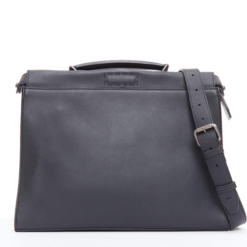 Fendi Peekaboo Black Leather Good - Front View