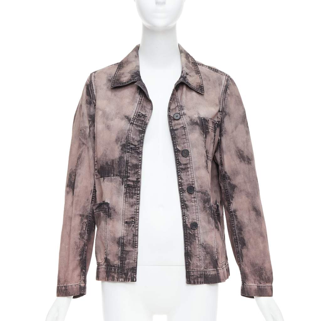 Dior Purple Tie Dye Overshirt Purple Cotton Never worn - Front View