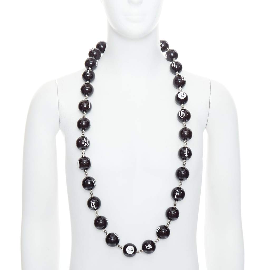 John Galliano Gothic Necklace Black Plastic Good - Front View