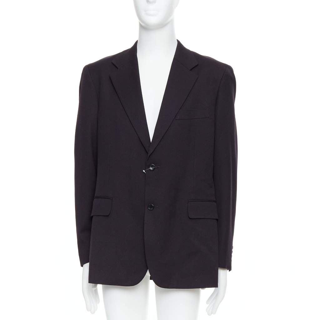 Yohji Yamamoto Black Twill Flap Blazer Black Never worn, with tag - Front View