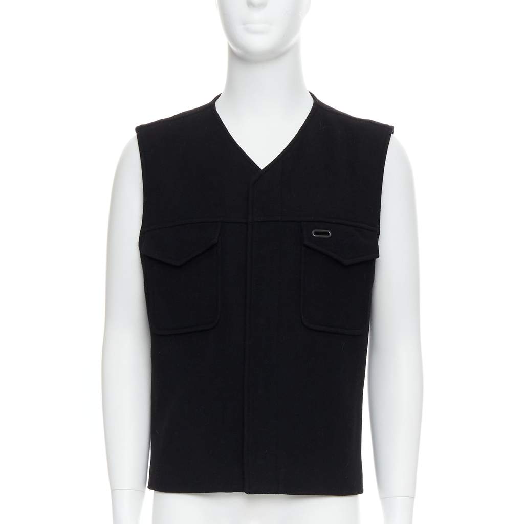 Maison Martin Margiela Oval Pocket Vest Black Very good - Front View