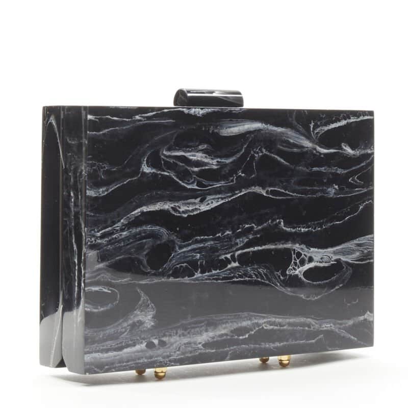 L'Afshar Surrealist Pouch Bag Black Plastic Very good condition - Front View