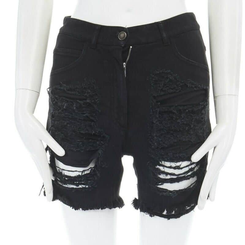 Maison Martin Margiela Shredded Ripped Jeans Black Cotton Very good - Front View