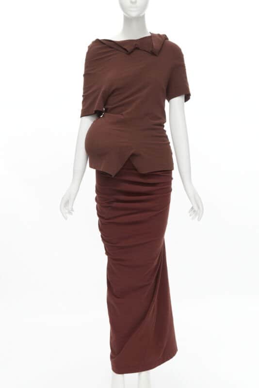 Comme Des Garcons Lumps Bumps Set Brown Viscose Very good - Front View