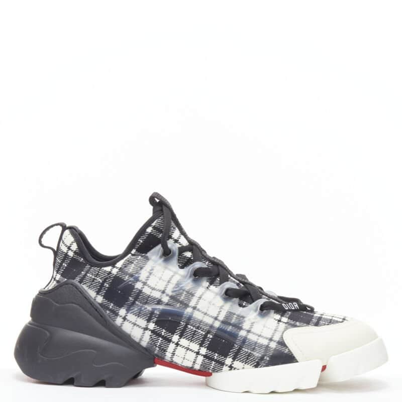 Christian Dior Check Chunky Sneakers Grey Very good - Front View