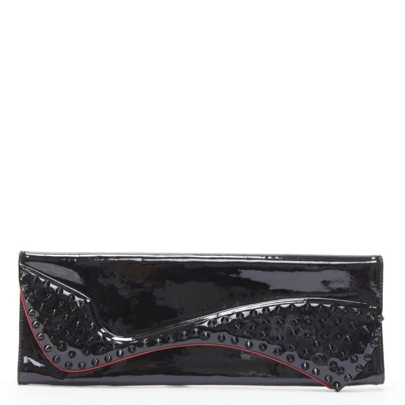 Christian Louboutin Pigalle Spike Clutch Black Very good condition - Front View