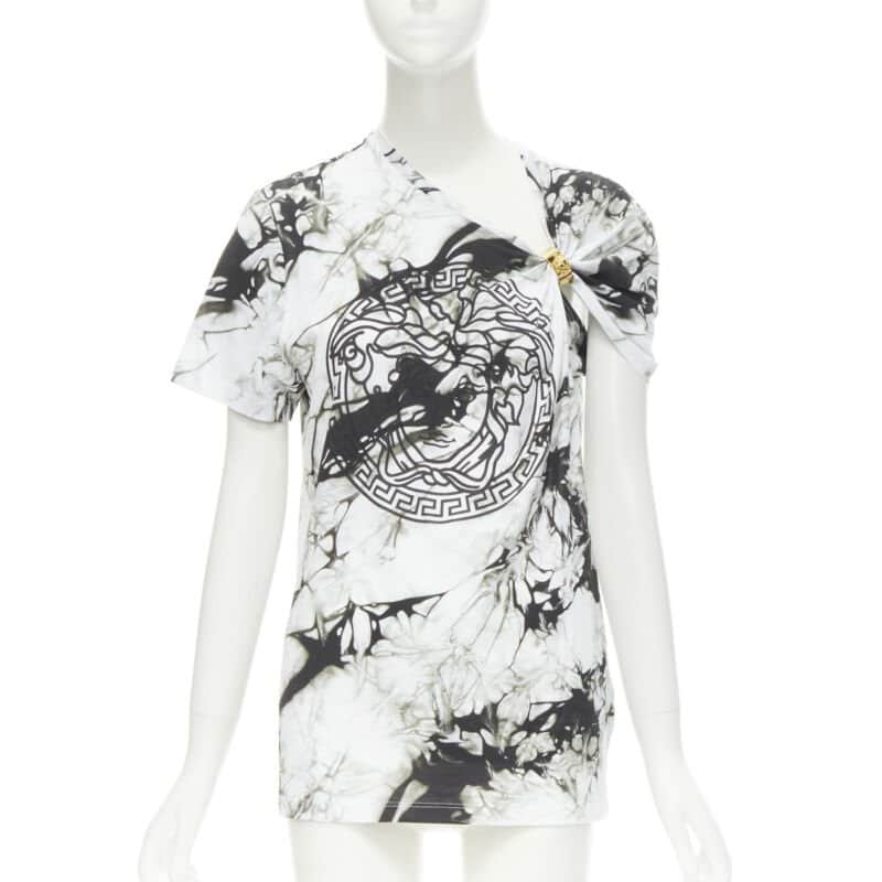 Versace Medusa Tie Dye Tee White Cotton Never worn, with tag - Front View