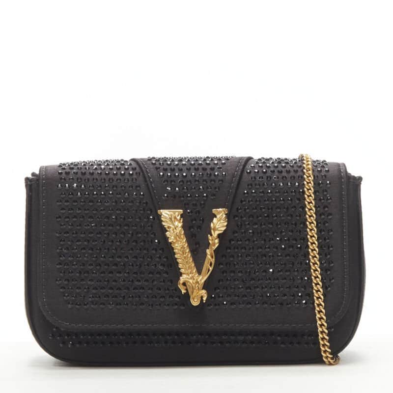 Versace DBFH209 D2RASS K41OT Black Silk Never worn, with tag - Front View