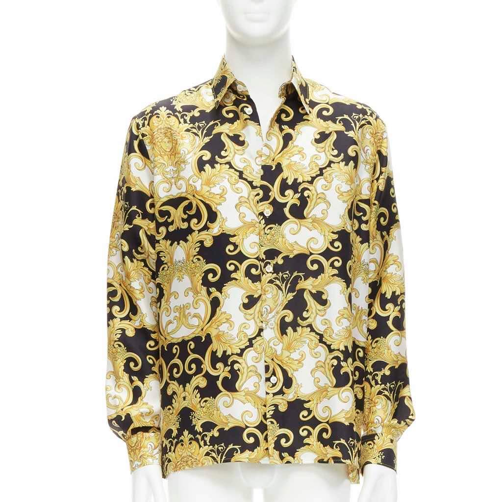 Versace Renaissance Silk Shirt MultiColor Silk Never worn, with tag - Front View