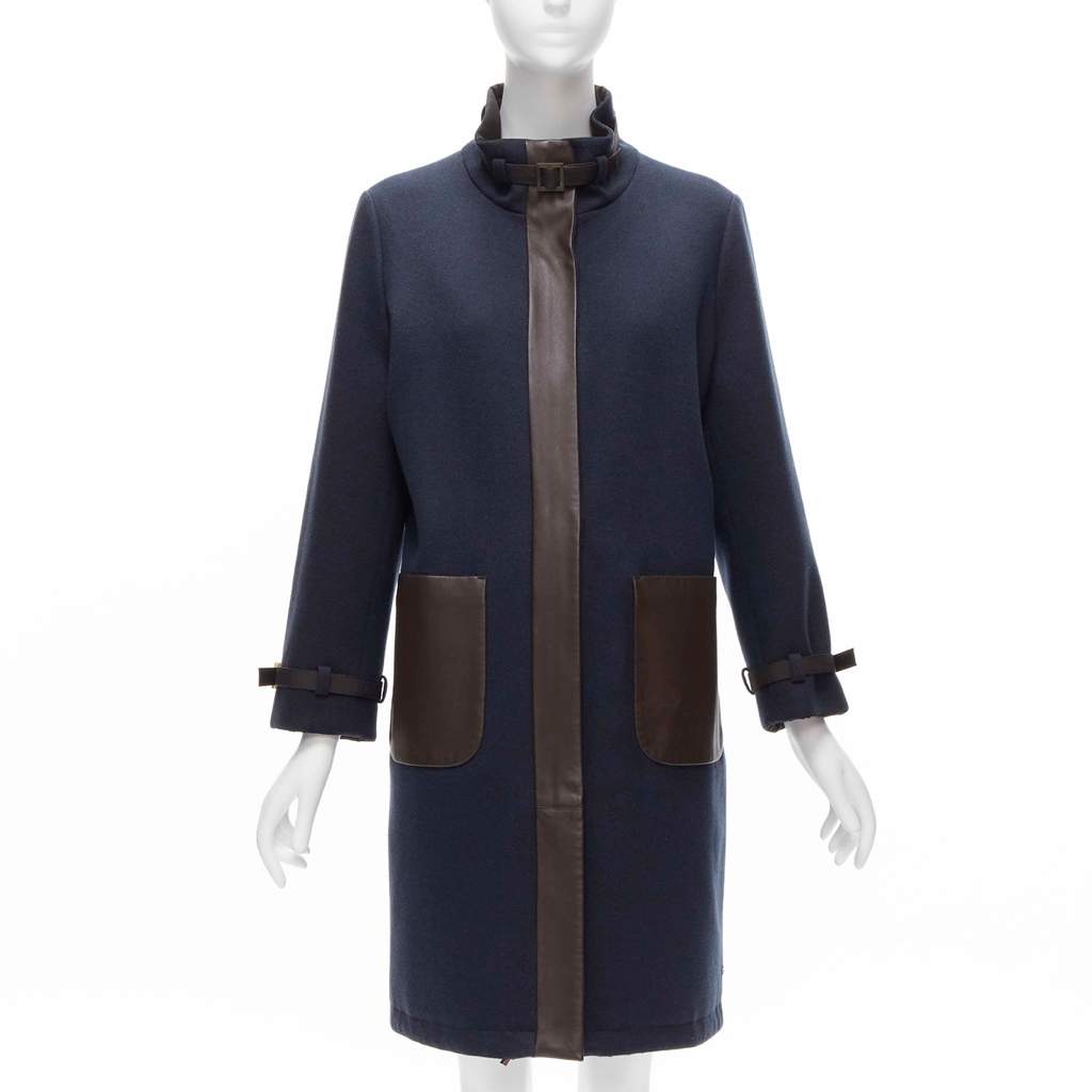 Loro Piana Reversible Wool Jacket Navy Cashmere Very good - Front View