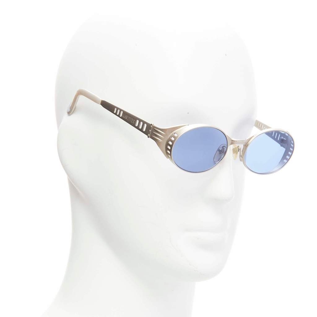 Jean Paul Gaultier Steampunk Sunglasses Blue Metal Fair - Front View